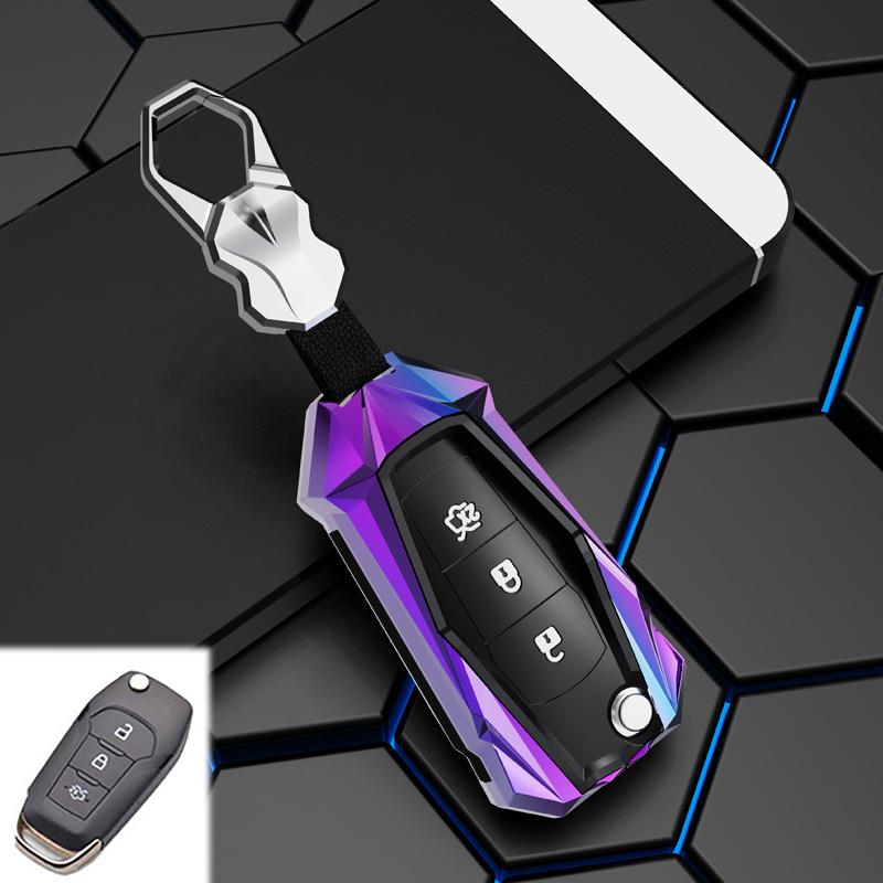 Zinc Alloy Auto Smart Key Fob Cover Case Housing Fit For Ford Fusion Fiesta Mondeo Ecosport Kuga Escort Everest Ranger F150 Auto Accessories