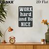 Vintage Art Wall Poster Metal Tin Sign Ideal Gift X Inch Work Hard And Be Nice Metal Signs for Home Wall Decor Plaque