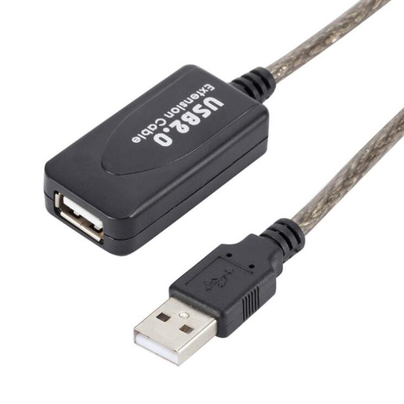 3M 5M 10M 15M 20M 25M 30M USB 2.0 Extension Cable Male To Female Active Repeater Wireless Network Card Extender USB Adapter Cord