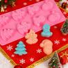 Christmas Chocolate Molds Easy to Demold Silicone Candy Molds Santa Clause Christmas Tree Bell Shape