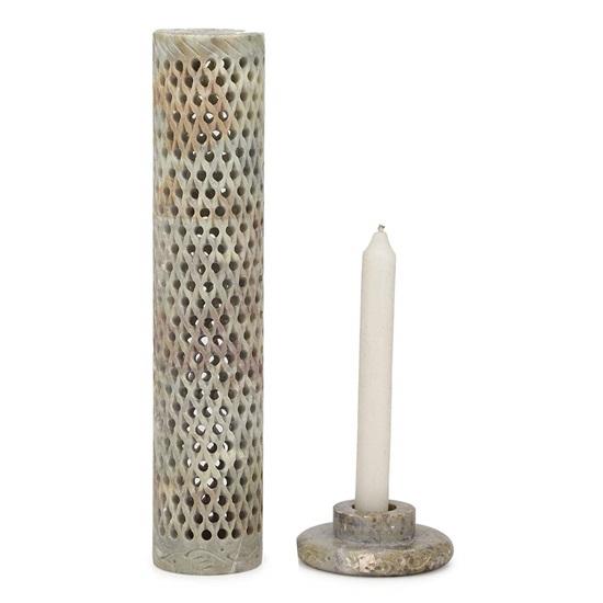 26,67 cm Speckstein-Marmor-Arbeit Räucherstäbchenhalter Teelichthalter Diffusor Agarbaati steht gratis 6 Räucherstäbchen