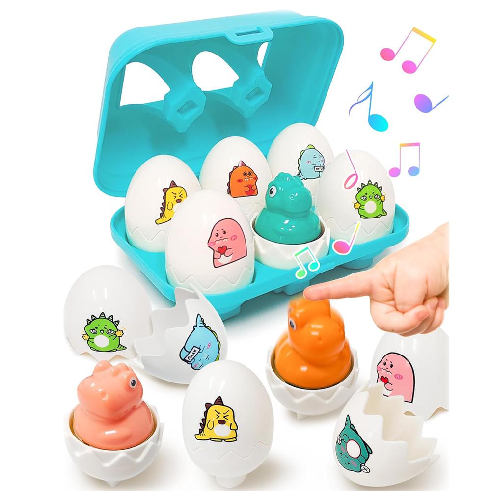 Montessori Zuordnungs-Sortierspielzeug mit Eier-Aufbewahrungsbox Intelligente Eier-Spiele Sorter Spielzeug Pädagogisches Lernspiel für Kinder Geschenke