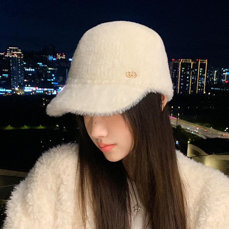 Fleece Thickened Cap Autumn and Winter Hat Women's Thermal Hat Big Head Circumference Shows Small Face Windproof Baseball Cap
