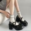 Pantofi Lolita pentru femei, în stil japonez, pantofi Mary Jane pentru femei, vintage, cu tocuri înalte superficiale, pantofi cu platformă groasă, sandale pentru femei, cosplay