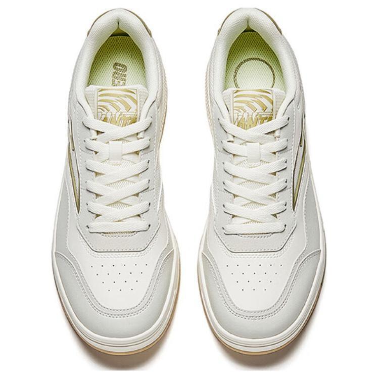 Anta Hundred Rivers Abrasion Resistant Cushioning Low Top Skateboard Shoes Men's White Gray Brown 112528012-5