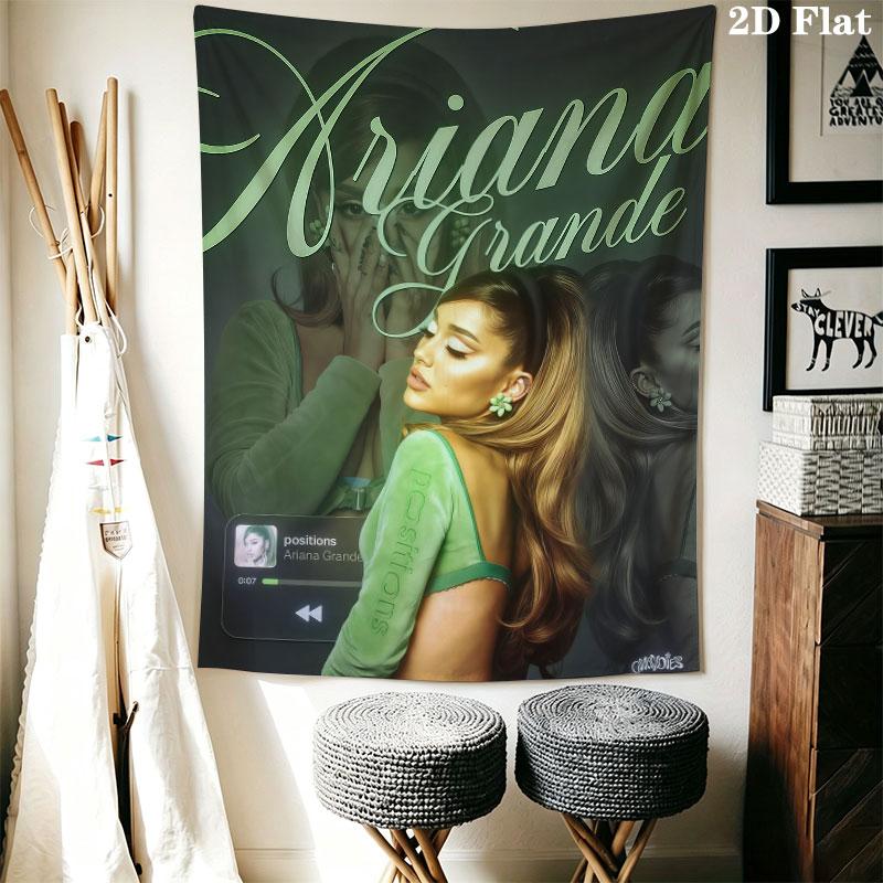 Ariana Grande Queen Wandbehang Bedruckter Stoffdecke Dekorative Wandteppiche für Schlafzimmer Wohnzimmer Heimdekoration