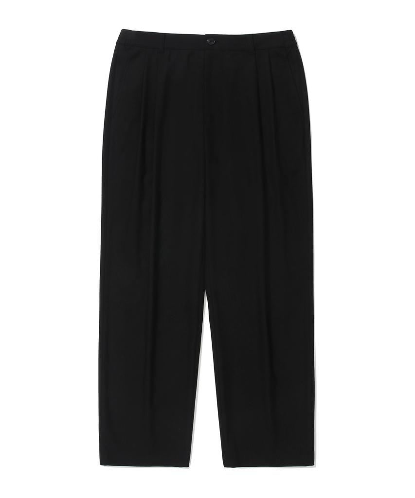 COVERNAT Peached Tr Double-Pleat Semi-Wide Fit Pants Black