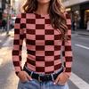 Women's Slim Fit Long Sleeve Round Neck T-Shirt Casual Basic Top for Everyday Wear