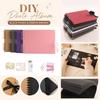 Black Cardstock DIY Photo Album Kit, 12 Sheets with Ribbon and Coil Binding