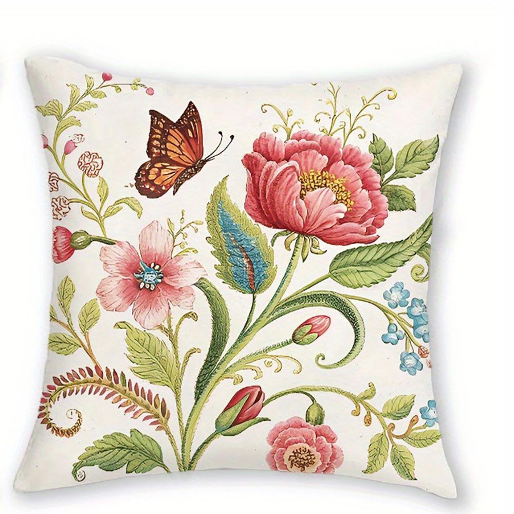 Floral and FaunaPrinted Doublesided Printed pillow cover Short plush Suitable living rooms bedrooms sofas throw cushion cover