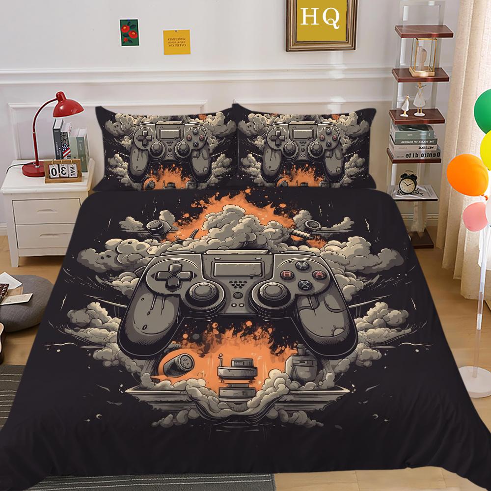 3D Game Console Printing Home Bedding Set Boy Fashion Bedspread Twin Size Duvet Cover Set Polyester Home Textiles