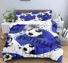 Cool Futbal Futbal 3D Posteľná súprava Prikrývka Obliečky Vankúše Prikrývka Posteľná bielizeň Izbová dekorácia pre chlapcov Darček Twin Queen King Size
