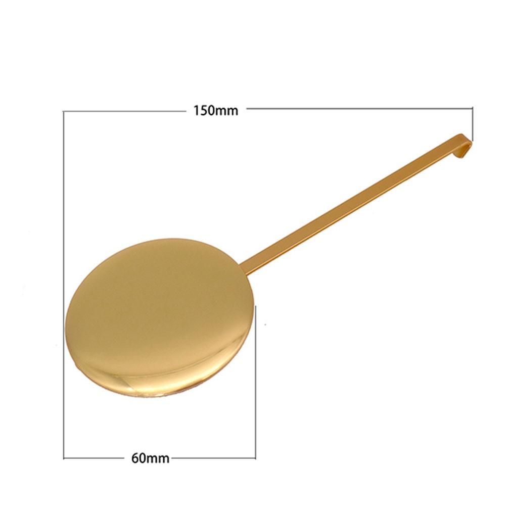 Wall Clock High Gloss Gold Metal Pendulum Swing Movement Quartz Accessories