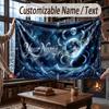 Coperta Cosmica a Tema Spaziale con Nome Personalizzato Testo Coperta Personalizzata Morbida Accogliente per Casa Divano Letto