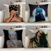 HipHop BBCardi BS Cushion Cover Breathable and Skinfriendly Linen Pillowcase Square Removable and Washable Cushion