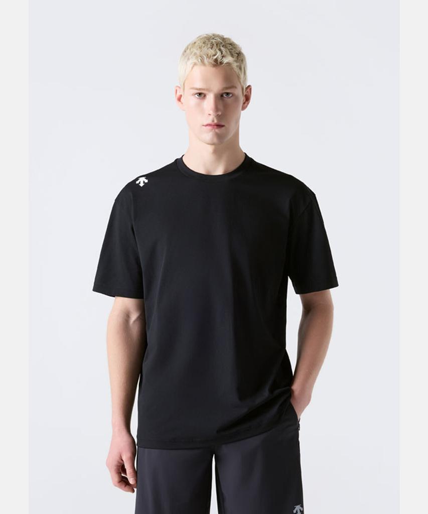 DESCENTE Men'S White Graphic Oversized Short Sleeve T-Shirt Black Sr321Tts74