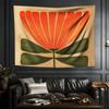 Retro Bloemenkunst Wandkleed 2D Enkele Print Vintage Duurzaam Decoratief Wandkleed Huis Woonkamer Slaapkamer Elegante Ruimte Decor