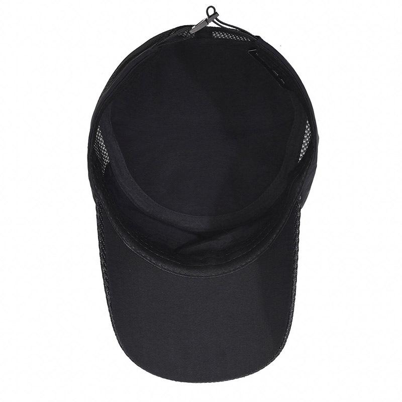Quick-Drying Hat Men'S Spring And Summer Sun Protection Visor Thin Breathable Mesh Cap Casual Flat Top Military Hat Tide