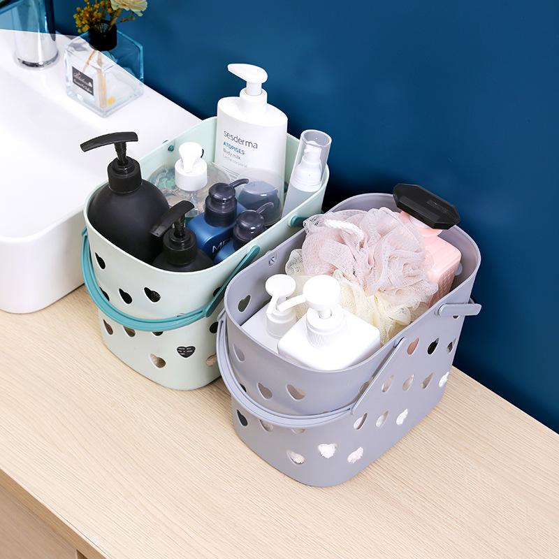 Nordic Color Portable Plastic Bath Storage Basket
