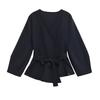 VAYLA Women Shoulder Pad Belt Knit Blazer Women Retro V-neck Long Sleeve Versatile Female Coat Women Clothes