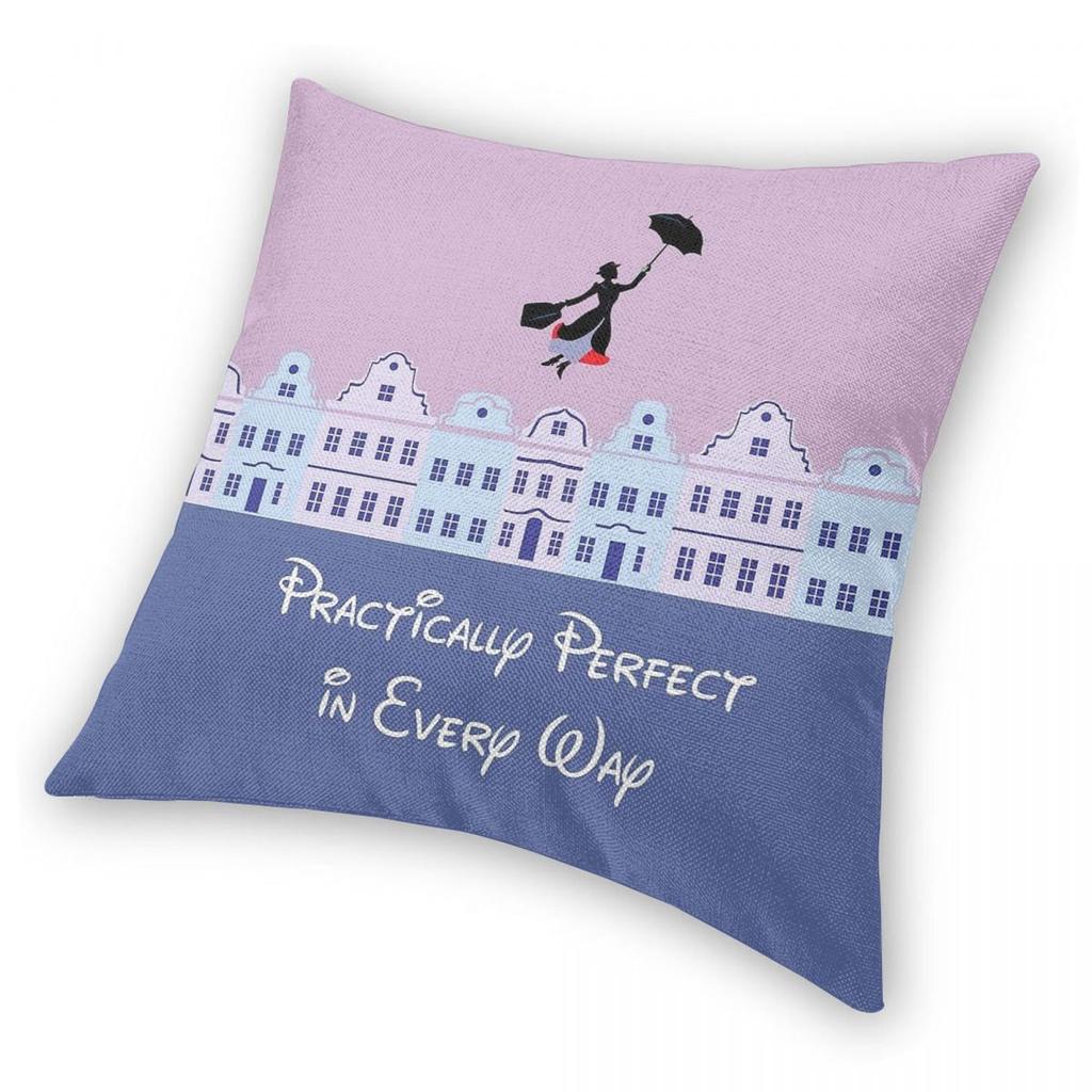 Mary Poppins Prakticky dokonalý čtvercový povlak na polštář Polyester Len Samet Kreativní zipový povlak na polštář Domácí potah na polštář