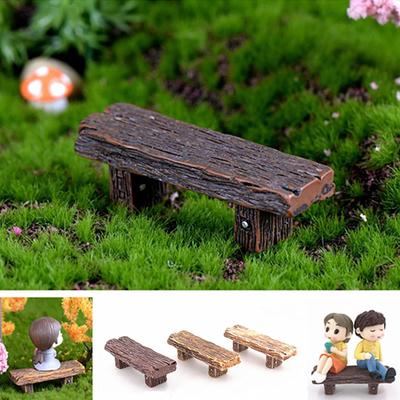 3 ks Retro lavice Miniaturní pohádkové zahradní bonsai ozdoby Dekorace domečku pro panenky