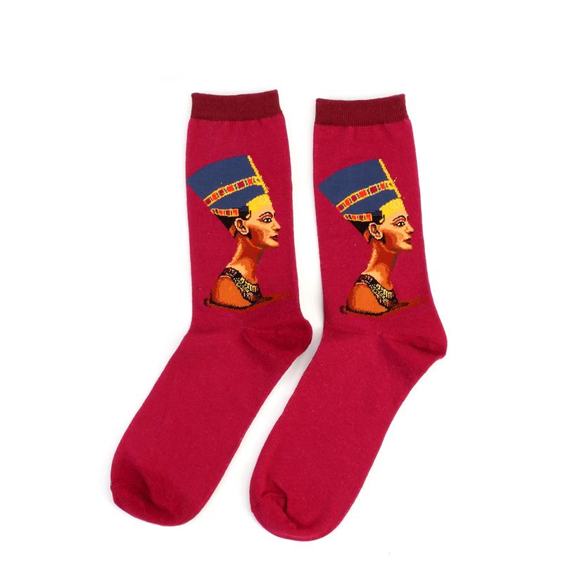 1 Paar Herbst Winter Retro Herren Socken Paar Socken Neu Kunst Van Gogh Wandgemälde Weltberühmte Ölgemälde Serie Lustige Socken