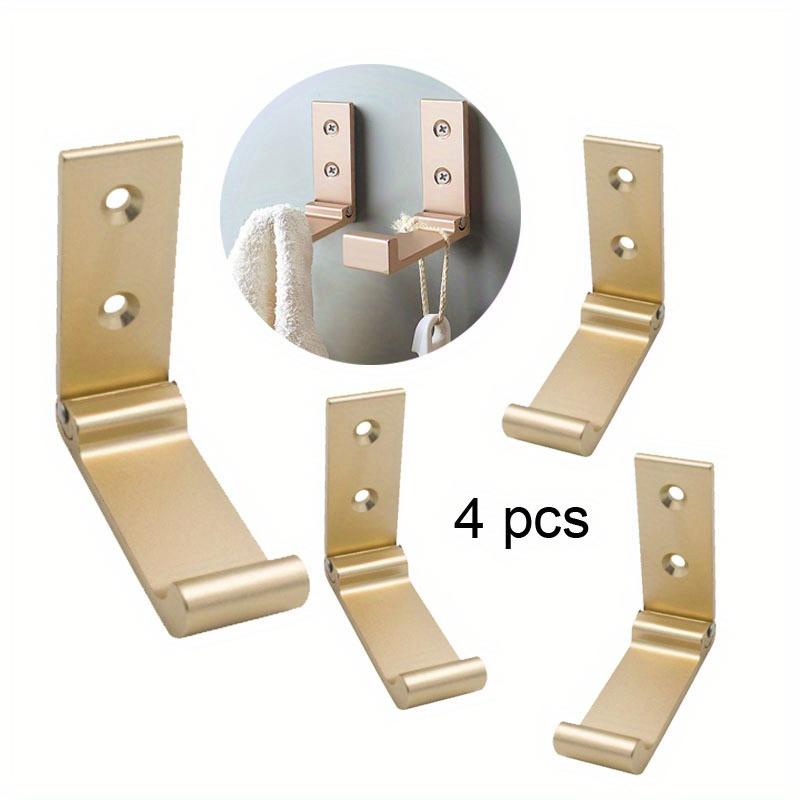4pcs Folding Coat Hanger Foldable Hook Foldable Wall Mount Folding Hook Rack Aluminum Alloy Clothes Hooks Modern Towel Hook