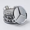 CQO1 4 Pieces 75MM Integrated Black or Silver Star Logo Mercedes Benz Amg C177 W218 Class Wheel Rims Center Hub Caps Auto Accessories