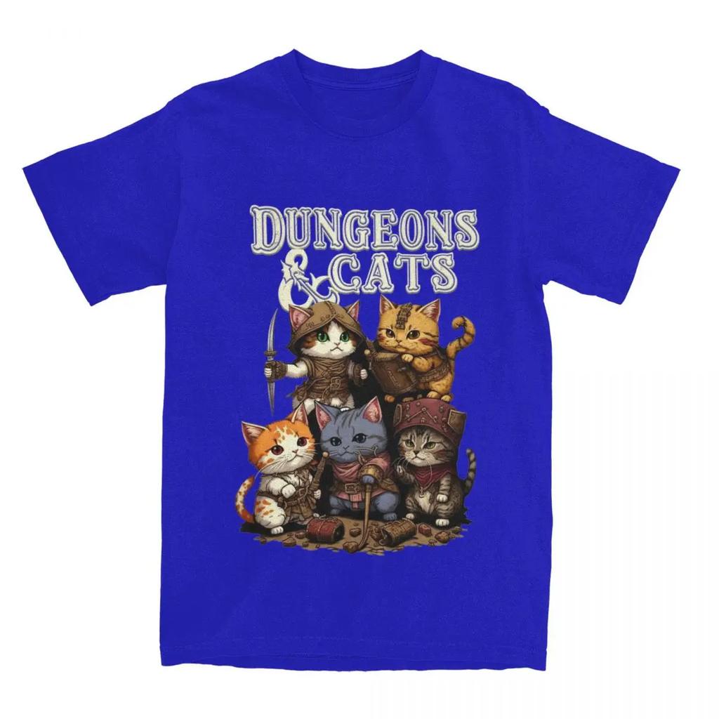 Herren Damen Dungeon Dragon Katzen T-Shirt Bekleidung Kawaii Katze Reine Baumwolle T-Shirt Kleidung Lustiges T-Shirt Alle Jahreszeiten