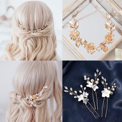 Wedding Decoration Rhinestone Hair Ornament Bridal Hairpin Crystal Headband Hair Pins Tiara Jewelry