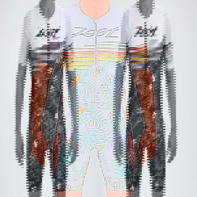 Heren Fietsshirt Triatlonpak Sneldrogend Performance Kleding Buitentraining Wielerwedstrijd