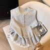 Lace Lace-up Vest Spring New Loose Knitted Top