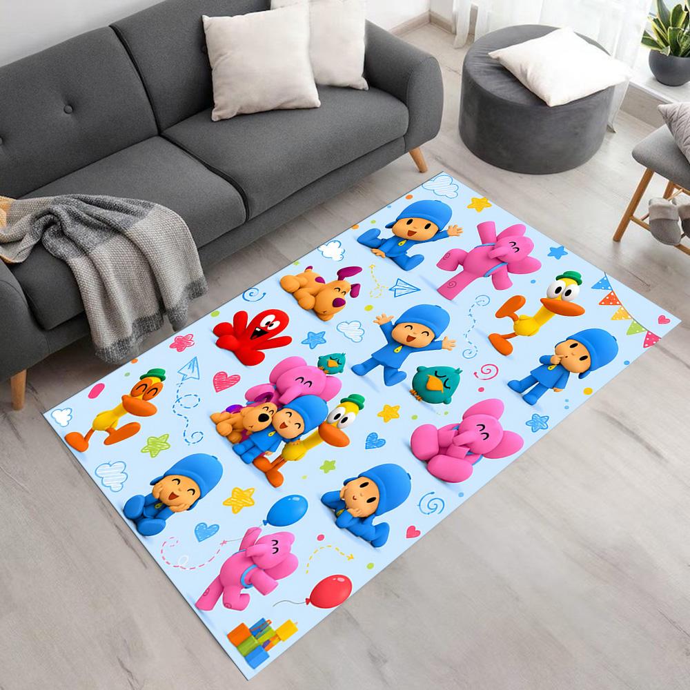 Pocoyo Teppich Geeignet für Wohnheime Wohnzimmer Spielzimmer Flur Rutschfester Teppich Büros Dekorieren Perfektes Geschenk für Freunde & Familie