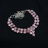 Pink Kunzite Gemstone : 925 Sterling Silver Handmade Multi Shape Stone Necklace Jewelry