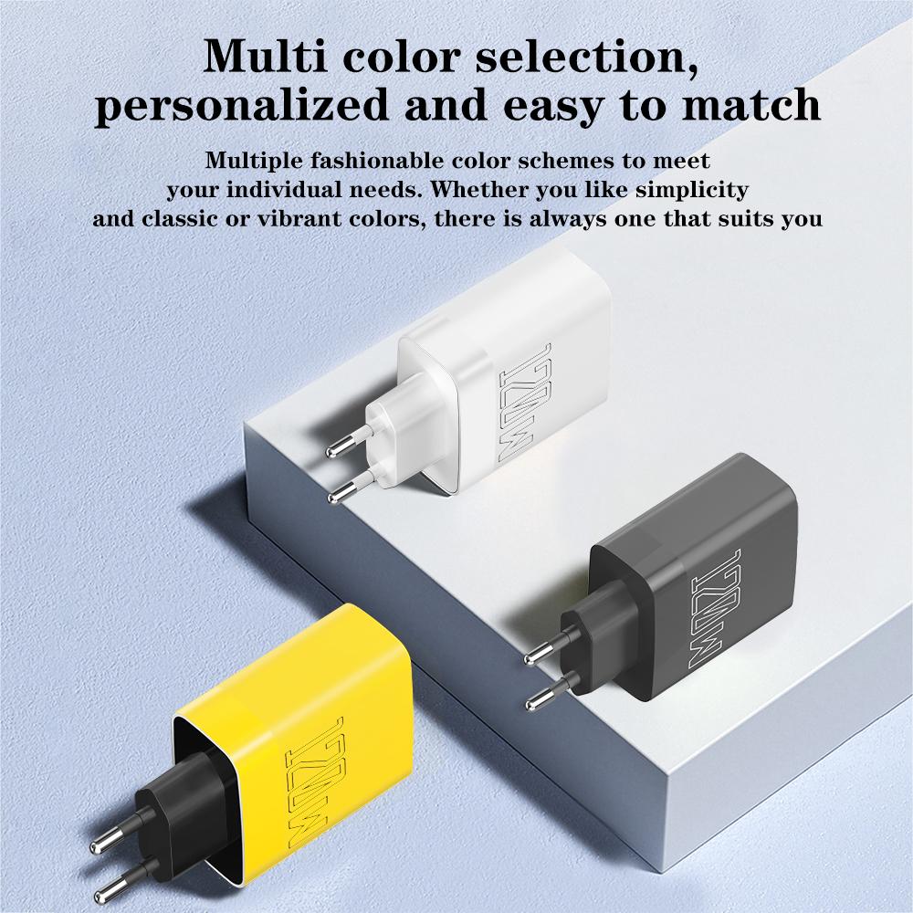 Total 120W 4 Ports USB Type C Charger Fast Charging Mobile Phone Adapter For iPhone Samsung Xiaomi Quick Charge 3.0 Wall Charger