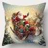 1pcs Christmas Pillow Covers with Prints ,Suitable for Christmas home decoration pillowcase, without pillow core.