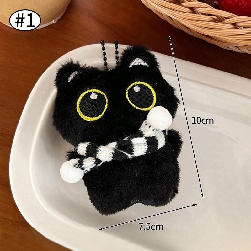 Cute Black Cat Luggage Pendants New Style Punk Black Cat Doll Pendants Fashionable Doll Keychain Charm Exquisite Versatile Gifts