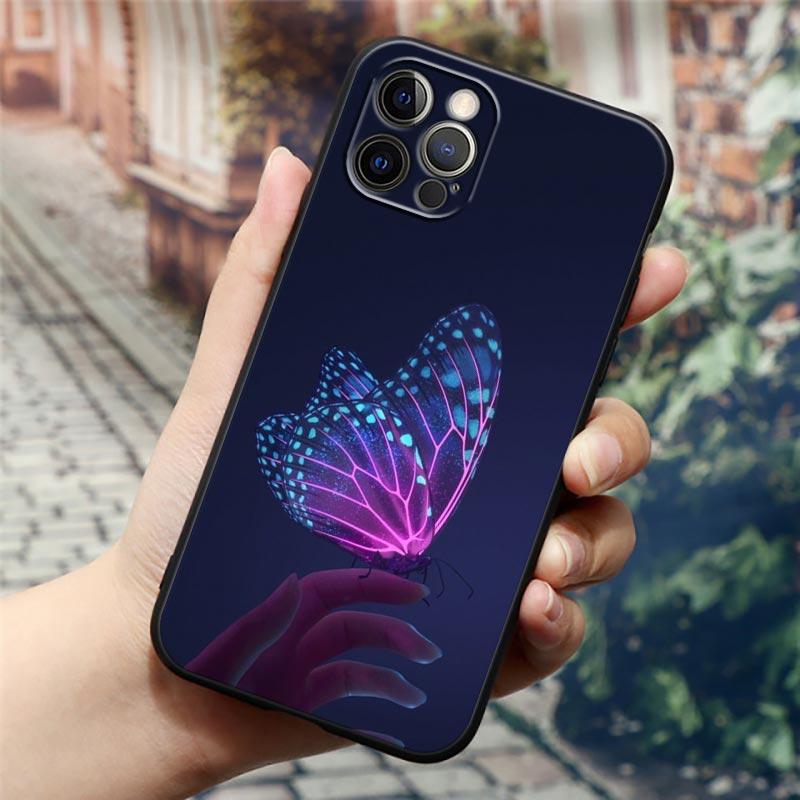 Butterfly Love Beautiful Phone Case For Apple iPhone 18 16 15 14 13 12 11 Pro Max XR XS Max 7 8 Plus SE2 Back Cover Silicone Cases