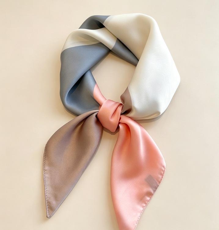 70 Silk Scarf: High-End Korean Style, Versatile Professional Imitation Silk, Retro Printed Women's Scarf