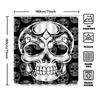 Tuniu Skull Pattern Shower Curtain Black Grey Gothic Horror Room Decor Bathroom Curtain