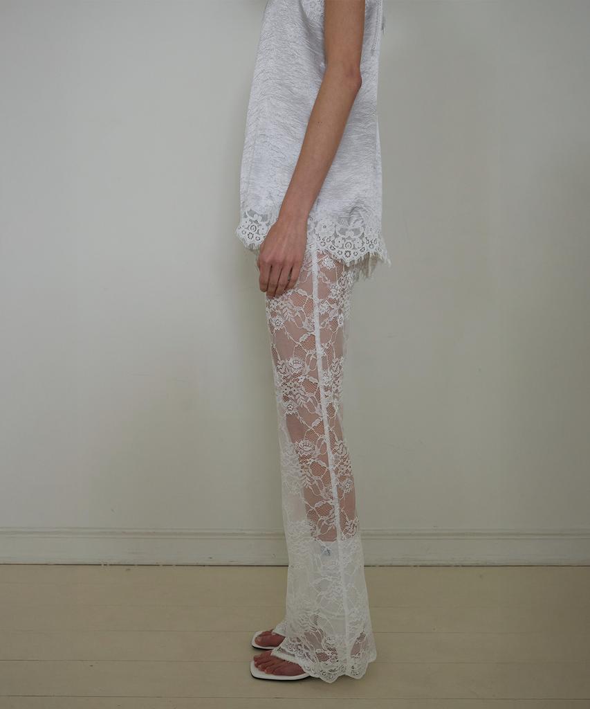 LMOOD WOMEN Lingerie Layered Pants Ecru