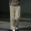 2026 Women's High Waist Plus Velvet Corduroy Straight Leg Pants - Versatile Loose Fit for Autumn/Winter