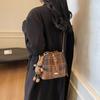 Premium Woolen Texture Small Bag 2025 Winter New Niche Trendy Versatile Shoulder Messenger Bag Popular Bucket Bag