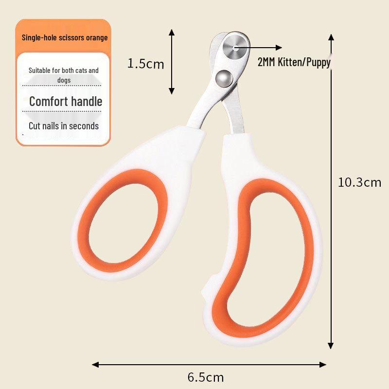 Coupe-ongles pour chat anti-saignement pour débutants - Conception à trou rond pour prévenir les égratignures