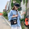 Borsa Piccola in Tela alla Moda Giapponese Ins da Donna a Spalla Carina Divertente Personalità Ricamo Orso Ragazza Adolescente Studentessa Borsa a Tracolla Trasparente
