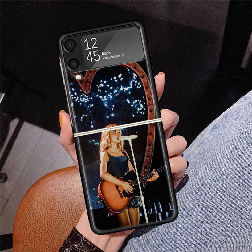 CR66 S-Sabrina C-Carpenter Phone Case For Samsung Z Flip 7 6 5 4 3 Galaxy ZFlip7 ZFlip6 ZFlip5 ZFlip4 ZFlip3 5G Print Cover