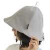 Sauna Hat Cap Insulated Fleece Lining Foldable Deep Fit Lightweight Gray