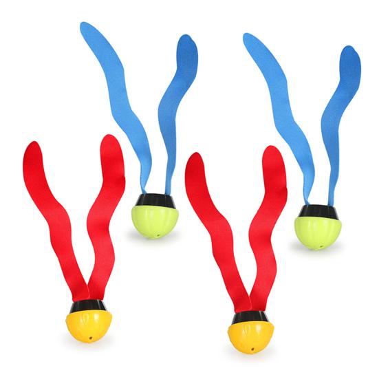 4Pcs Diving Toys Cartoon Safe Attractive Novelty Versatile Parent-child Interaction Multicolor Sea Weed Throwing Diving Toys Summer Toys
