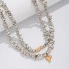 New Vintage CCB Bead Irregularity Unique Design Heart-Shaped Pendant Necklace Sets for Woman Fashion Necklace  Holiday